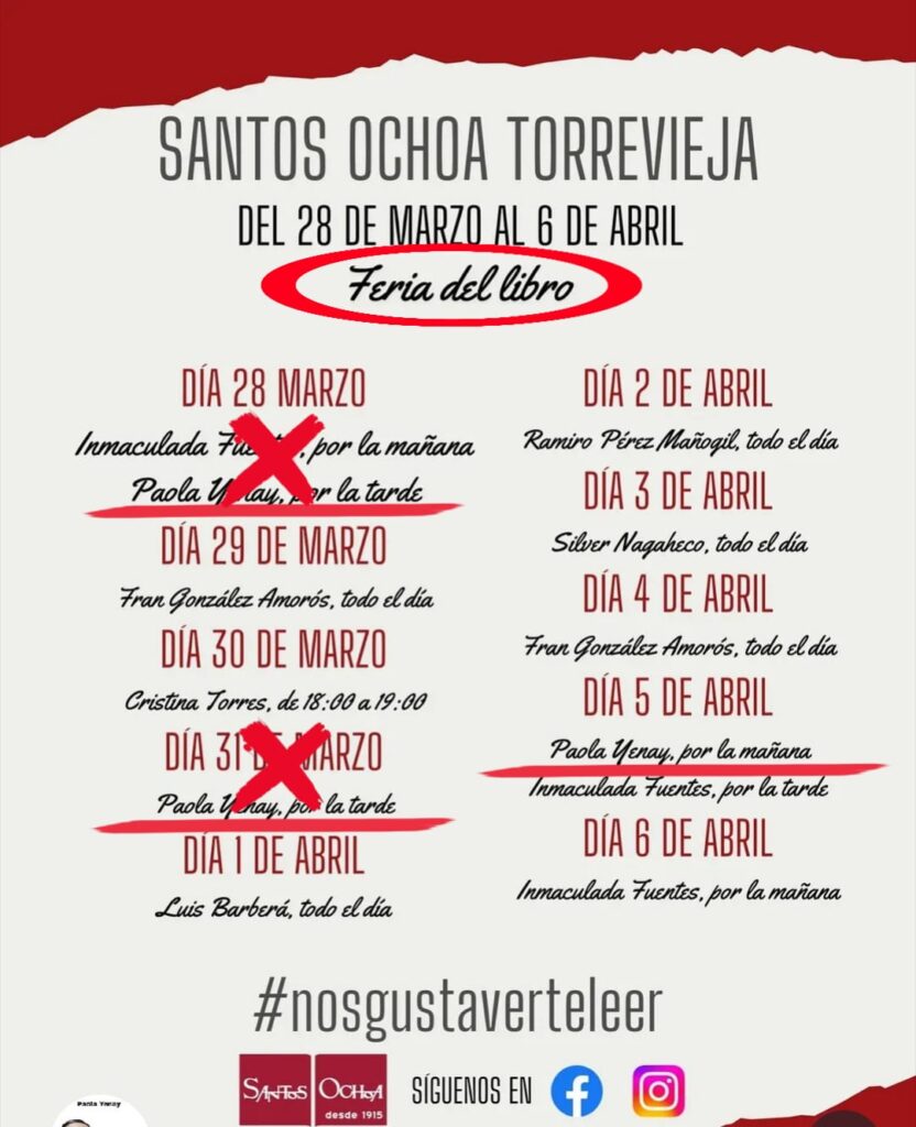 Feria del libro de Torrevieja (firma de ejemplares)